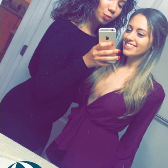 Tobi Maroon Deep V Romper - Picture 5 of 5